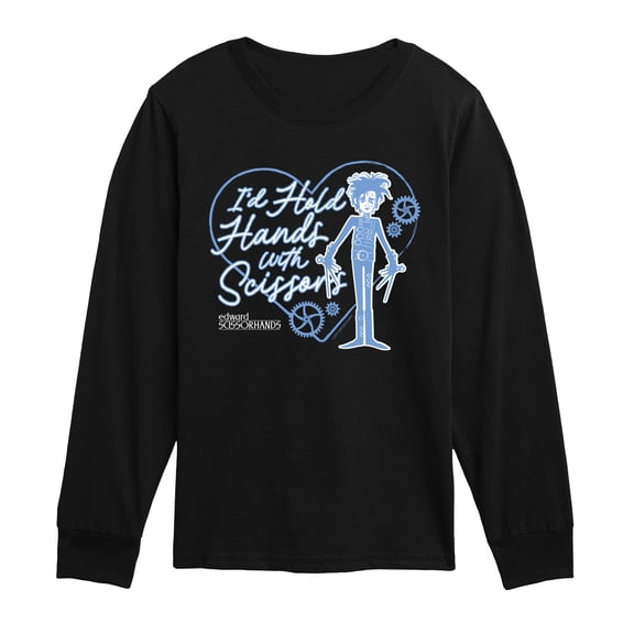 Edward Scissorhands - I'd Hold Hands With Scissors - Youth Boys Long Sleeve Graphic T-Shirt
