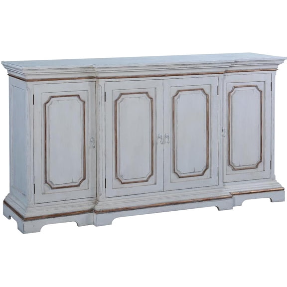 Edward Solid Wood Sideboard with Gold Accents