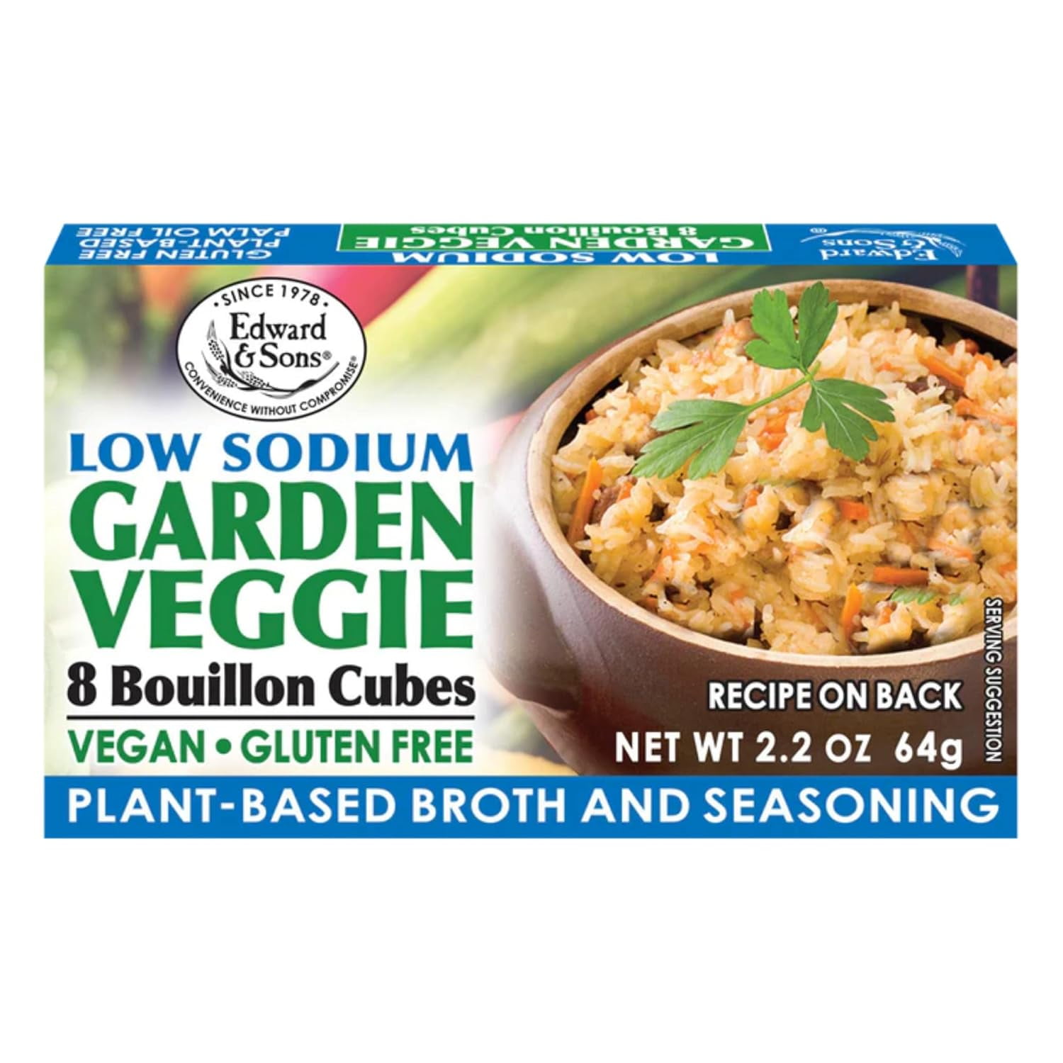 Edward & Son's Low Sodium Vegan Vegetable Bouillon Cubes Vegan Broth
