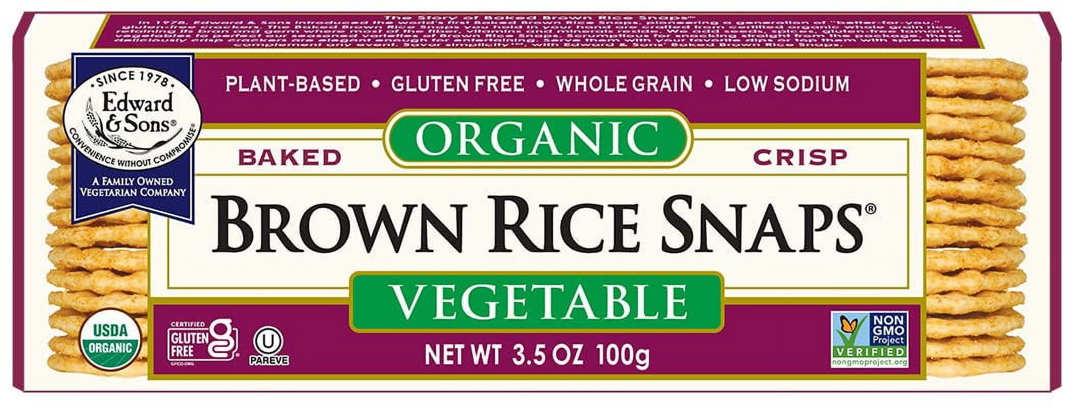 Edward & Sons Brown Rice Snaps Vegetable with Organic Brown Rice, 3.5 ...