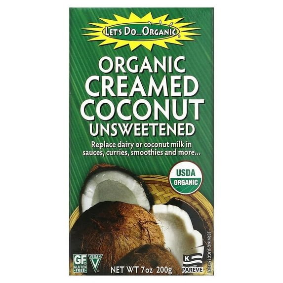Edward & Sons Let's Do Organic Organic Creamed Coconut Unsweetened 7 oz Pack of 2