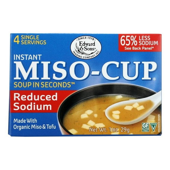Edward & Sons Miso-Cup Soup Gluten Free Reduced Sodium Pack of 3