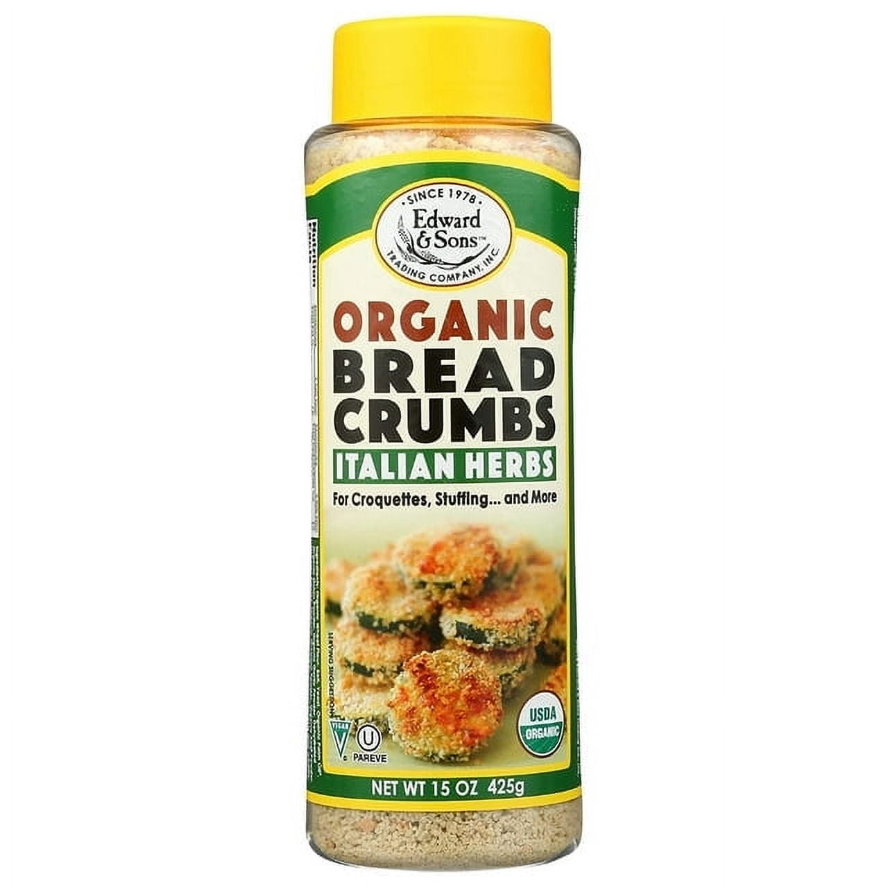 Edward & Sons Organic Breadcrumbs Italian Herb 15 oz Pack of 2