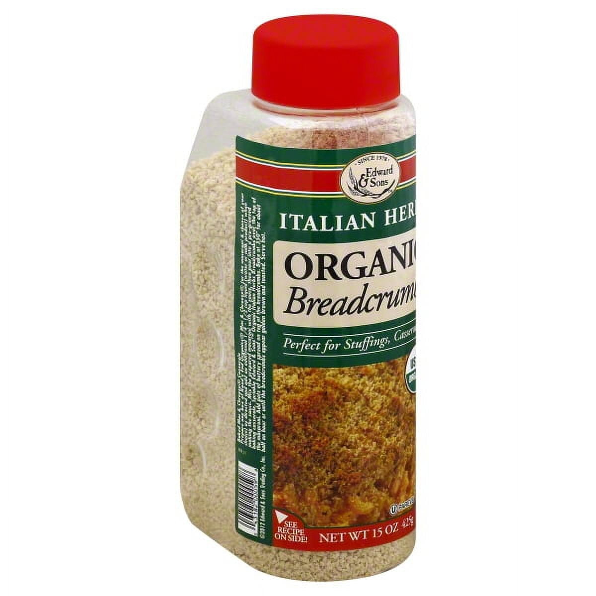 Edward & Sons Organic Breadcrumbs, Italian Herbs, 15 Ounce Container