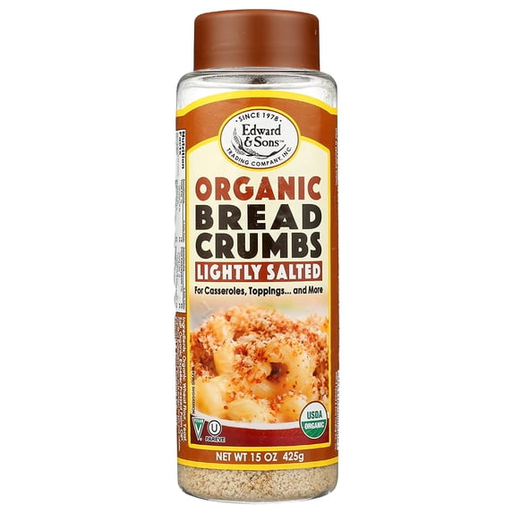 Edward & Sons Organic Breadcrumbs Lightly Salted -- 15 oz Pack of 4