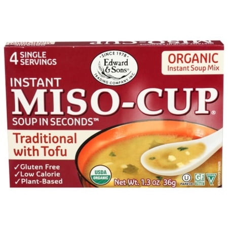 Edward & Sons Traditional Instant Miso-Cup Soup 1.3 oz Pack of 2