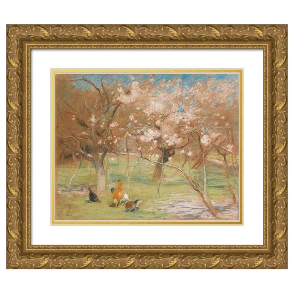 Edward Stott 24x20 Gold Ornate Framed and Double Matted Museum Art Print Titled - A Spring Idyll