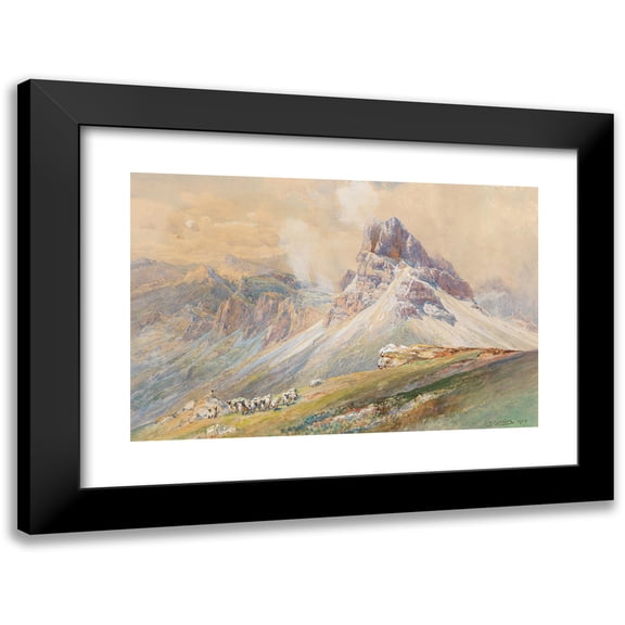 Edward Theodore Compton 14x11 Black Modern Framed Museum Art Print Titled - From the Dolomites