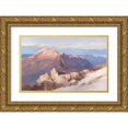 thumbnail image 1 of Edward Theodore Compton 18x13 Gold Ornate Wood Frame and Double Matted Museum Art Print Titled - High Goll from Watzmann-Hocheck (1919), 1 of 4