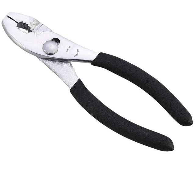 Edward Tools Slip Joint Pliers 6” Heavy Duty Carbon Steel with Rubber