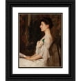 thumbnail image 1 of Edward Wilbur Dean Hamilton 15x18 Black Ornate Wood Framed Double Matted Museum Art Print Titled - Portrait of Edith Wayne (Seated Lady in Profile) (1904), 1 of 5