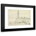 thumbnail image 1 of Edward William Cooke 24x19 Black Modern Framed Museum Art Print Titled - Dieppe, West Pier (1854), 1 of 5