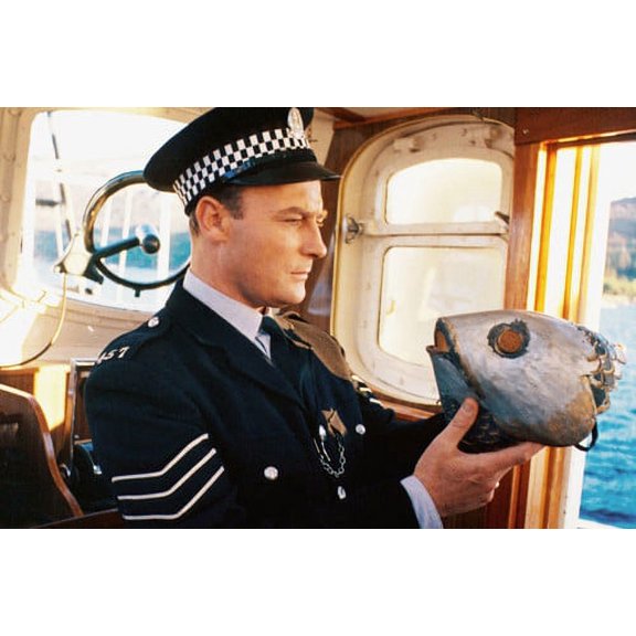 Edward Woodward in The Wicker Man looking at fish head mask 24x36 Poster