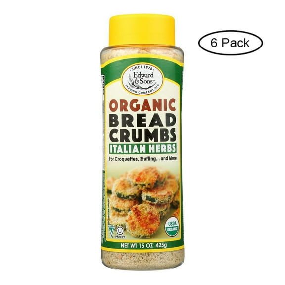 Edward and Sons Organic Italian Herb Breadcrumbs - Case of 6 - 15 oz.