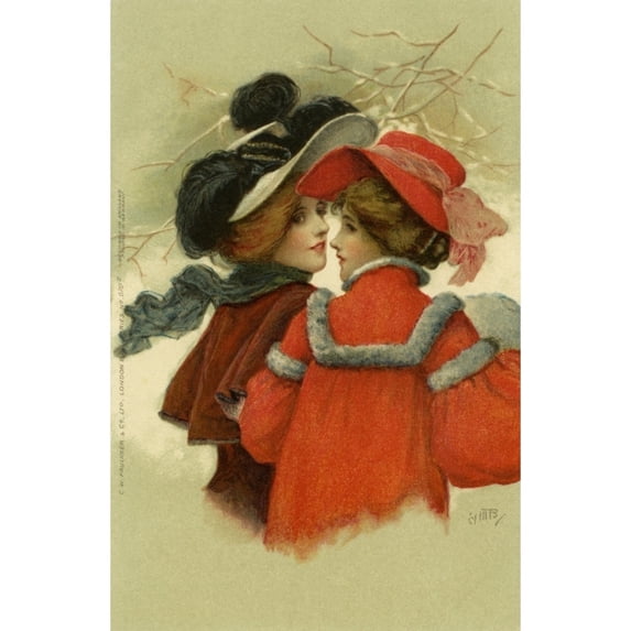 Edwardian Ladies In Winter Poster Print By Mary Evans Picture Librarypeter & Dawn Cope Collection