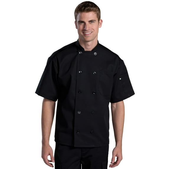 Edwards 10 Button Short Sleeve Chef Coat With Mesh