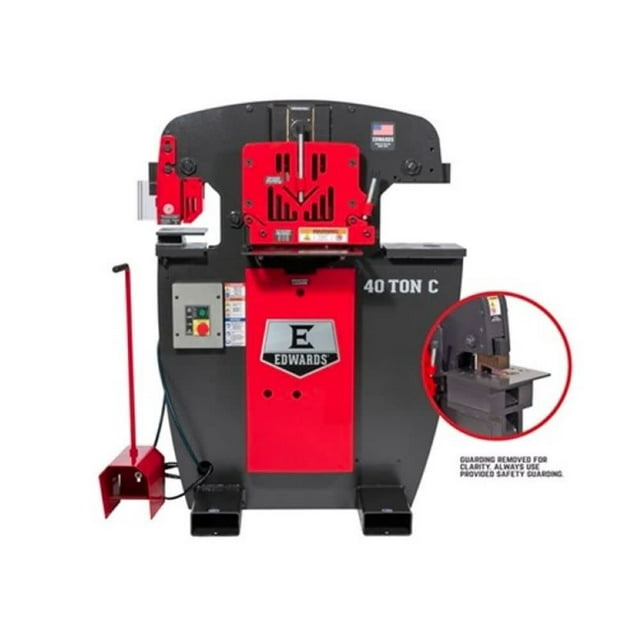 Edwards 115V 1 Phase 40 Ton C Ironworker With Coper Notcher