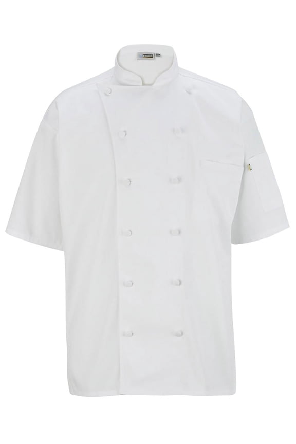 s 12 Button Short Sleeve Chef Coat With Mesh