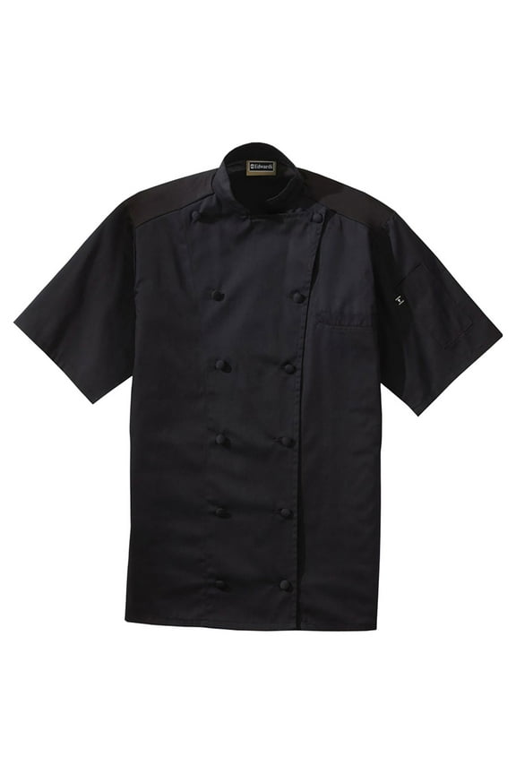 3331 Men 12 Button Short-Sleeve Chef Coat With Mesh