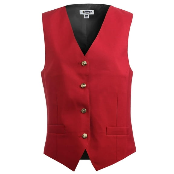 Edwards 7490 Women’s V-Neck Economy Essential Polyester Vest