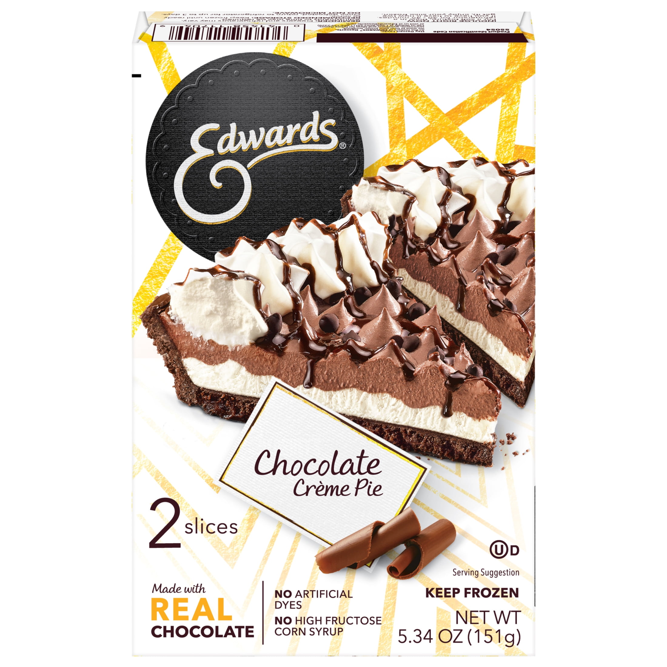 Edwards Singles Desserts Choc Crme Pie Slices, 5.34 oz 2 Pack