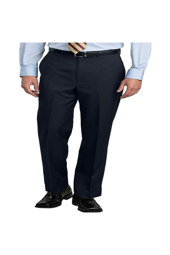 SYNERGY MENS TRADITIONAL DRESS PANT, NAVY, 34-32