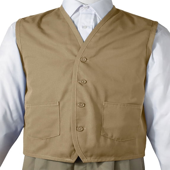 Edwards Garment Button Down Front Pockets Apron Vest, Style 4106