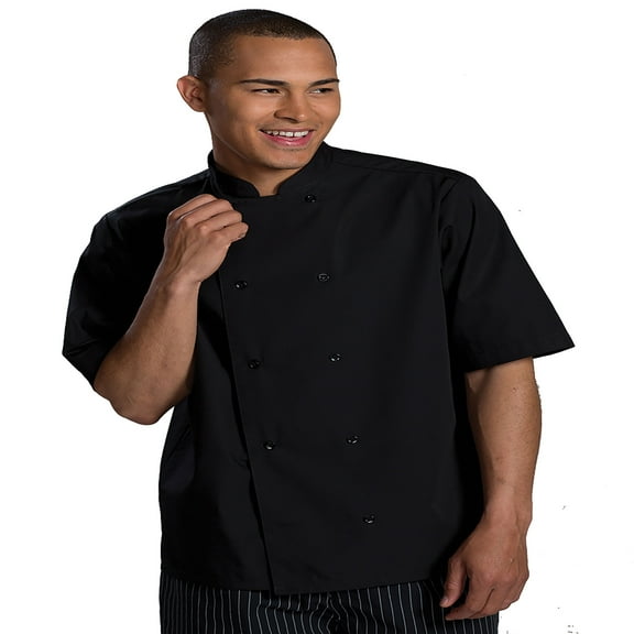 Edwards Garment Double Breasted Short Sleeve Server Shirt, Style 1350