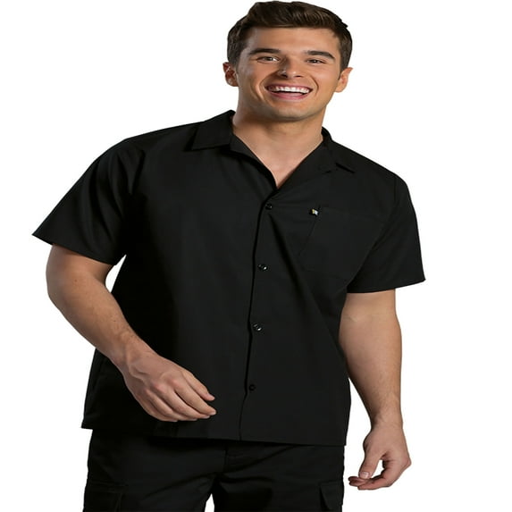Edwards Garment Matching Front Button Short Sleeve Cook Shirt, Style 1305