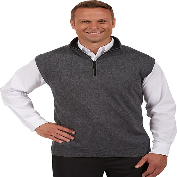 Edwards Garment Men's 1/4 Zip Fashion Vest, Style 4074