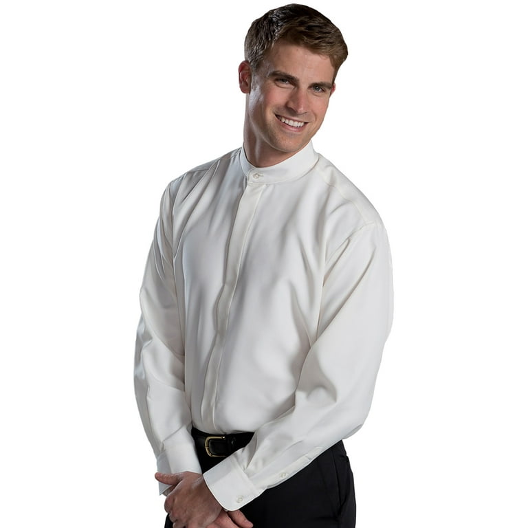 men's big and tall banded collar shirts