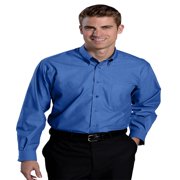 EDWARDS EXECUTIVE OXFORD BUTTON DOWN MENS SHIRT, FRENCH BLUE, L-37