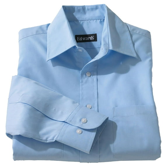 Edwards 1160 Broadcloth Dress Shirt for Men, 5XL 37, BLUE