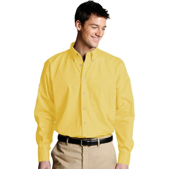 Edwards Men's Poplin Long Sleeve Shirt - 1280, 6XL 35, YELLOW