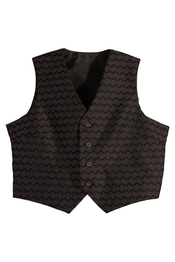 Garment Men's Swirl Brocade Pattern V Neck Vest, Style 4391