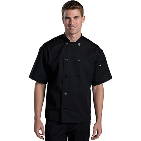 Edwards Garment Ten Button Thermometer Pocket Chef Coat, Style 3333
