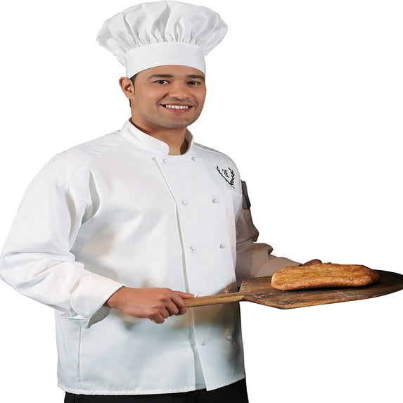 Edwards Garment Thermometer Pocket Long Sleeve Chef Coat, Style 3302