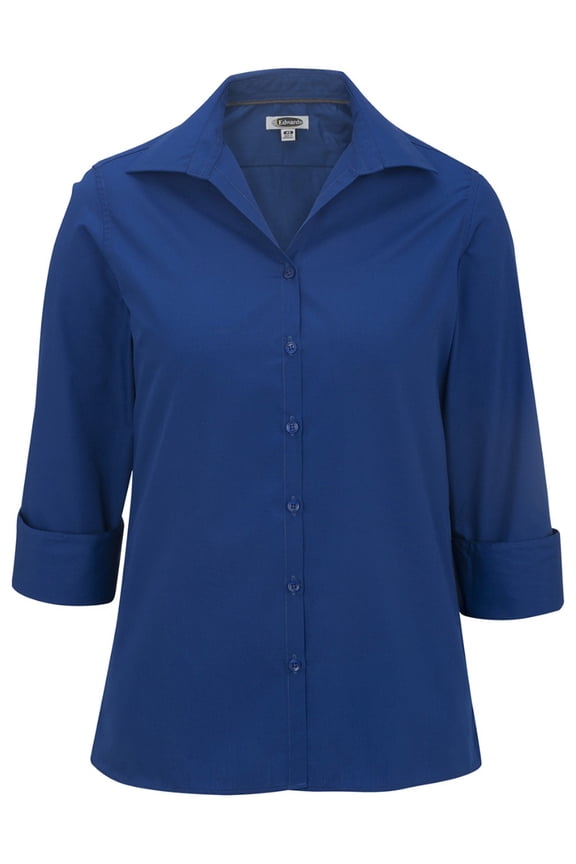 Garment Women's 3/4 Sleeve Poplin Blouse, Style 5040