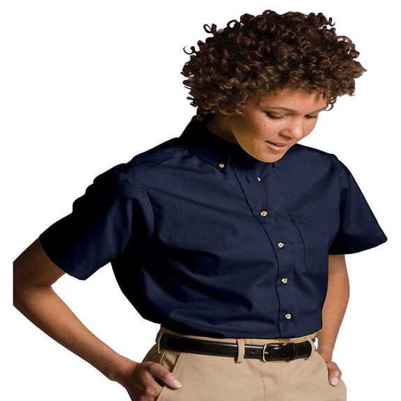 Edwards Garment Women's Button Down Collar Poplin Shirt, Style 5230