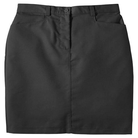 Edwards 9711 Ladies Blended Chino Medium Length Skirt, 26W R, BLACK