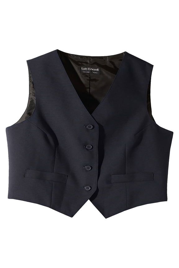 Garment Women's Fully Lined V-Neck Economy Vest, Style 7490