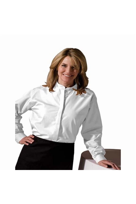 Women's Banded Collar Long Sleeve Blouse 5396