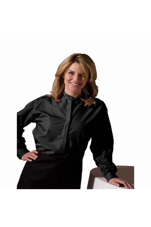 Women's Banded Collar Long Sleeve Blouse 5396