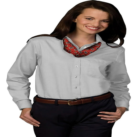 Edwards Garment Women's Long Sleeve Oxford Dress Shirt, Style 5077