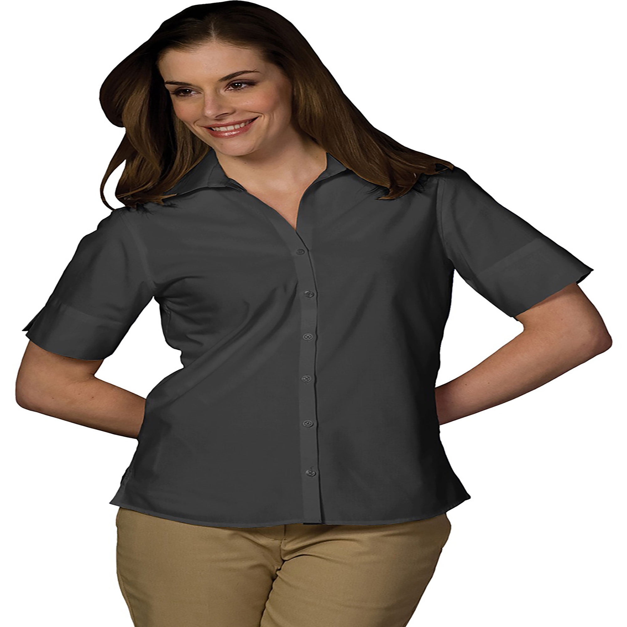EDWARDS Garment Women's Short Sleeve Poplin Shirt, Style 5245