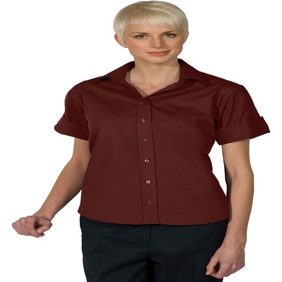 Edwards Garment Women's Short Sleeve Poplin Shirt, Style 5245