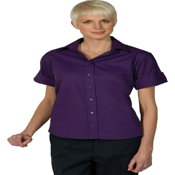 Edwards Garment Women's Short Sleeve Poplin Shirt, Style 5245