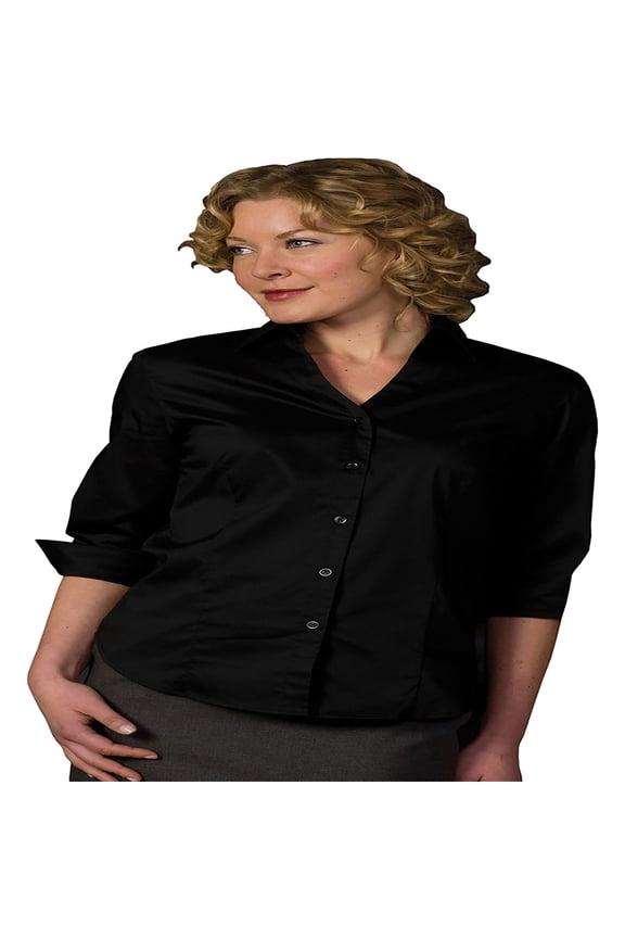 Garment Women's Soft Collar 3/4 Sleeve Blouse, Style 5045