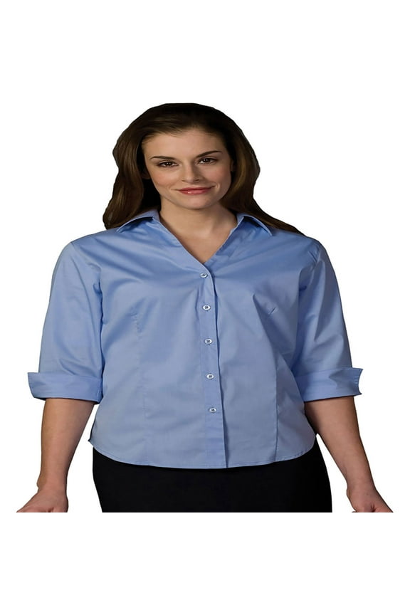 Garment Women's Soft Collar 3/4 Sleeve Blouse, Style 5045