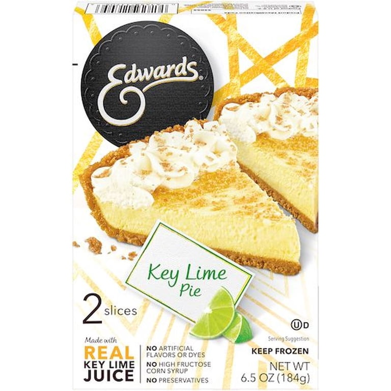 Edwards Key Lime Single Pie, 6.5 oz, 2 Slices per Pack, 12 Packs